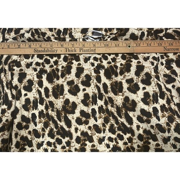 Esmara Heidi Klum mini dress Women’s Leopard Print Cuff Sleeves Sz 6 Heidi - Picture 9 of 11